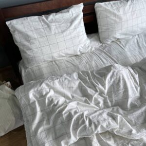 Постільна білизна Washed Cotton світла клітинка