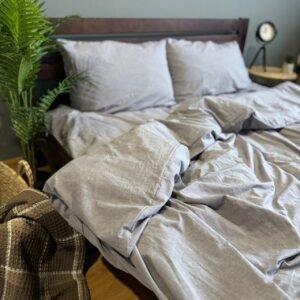 Постільна білизна Washed Cotton сірий